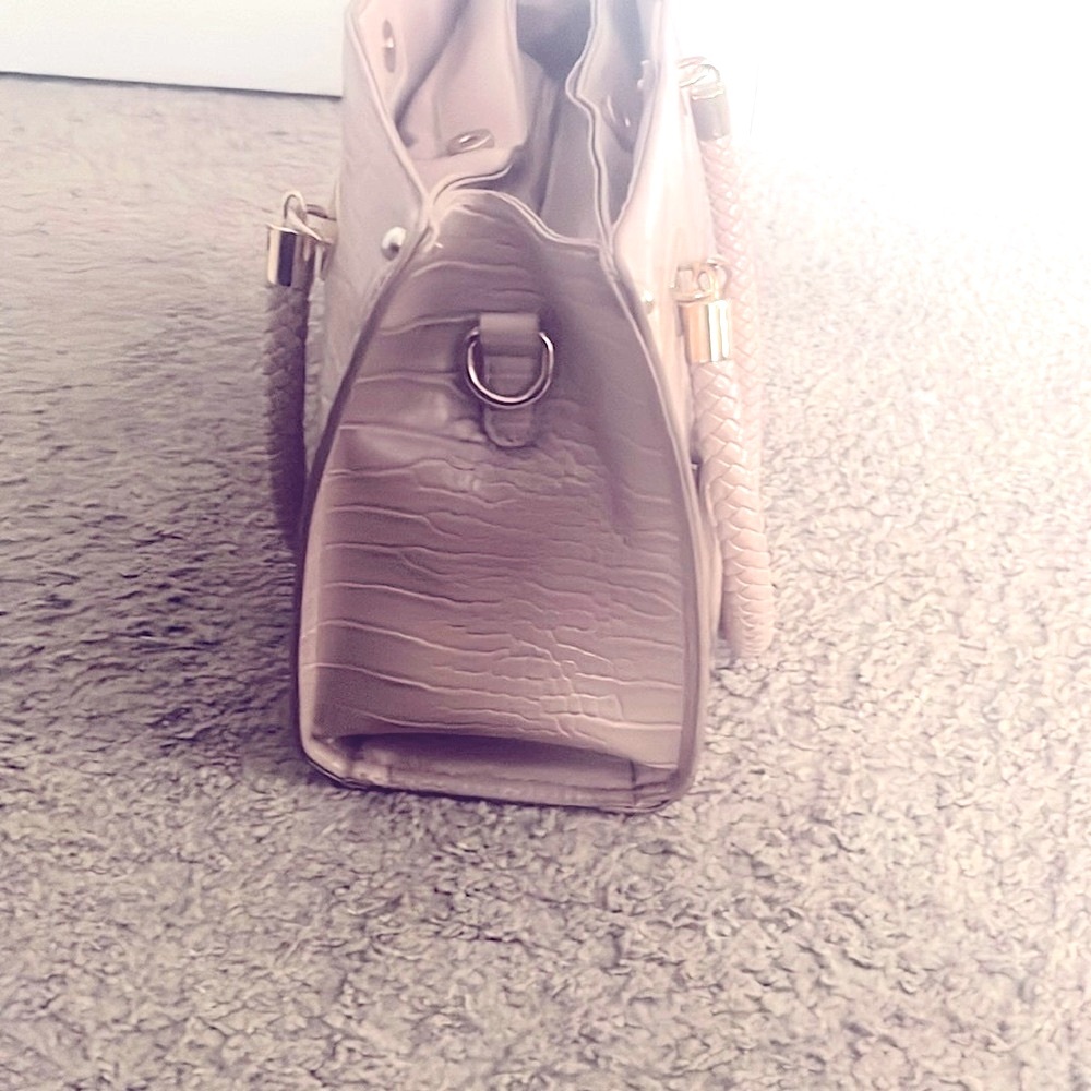 Bebe Bella Croco Satchel with Card Case Purse is not new. - Picture 6 of 13